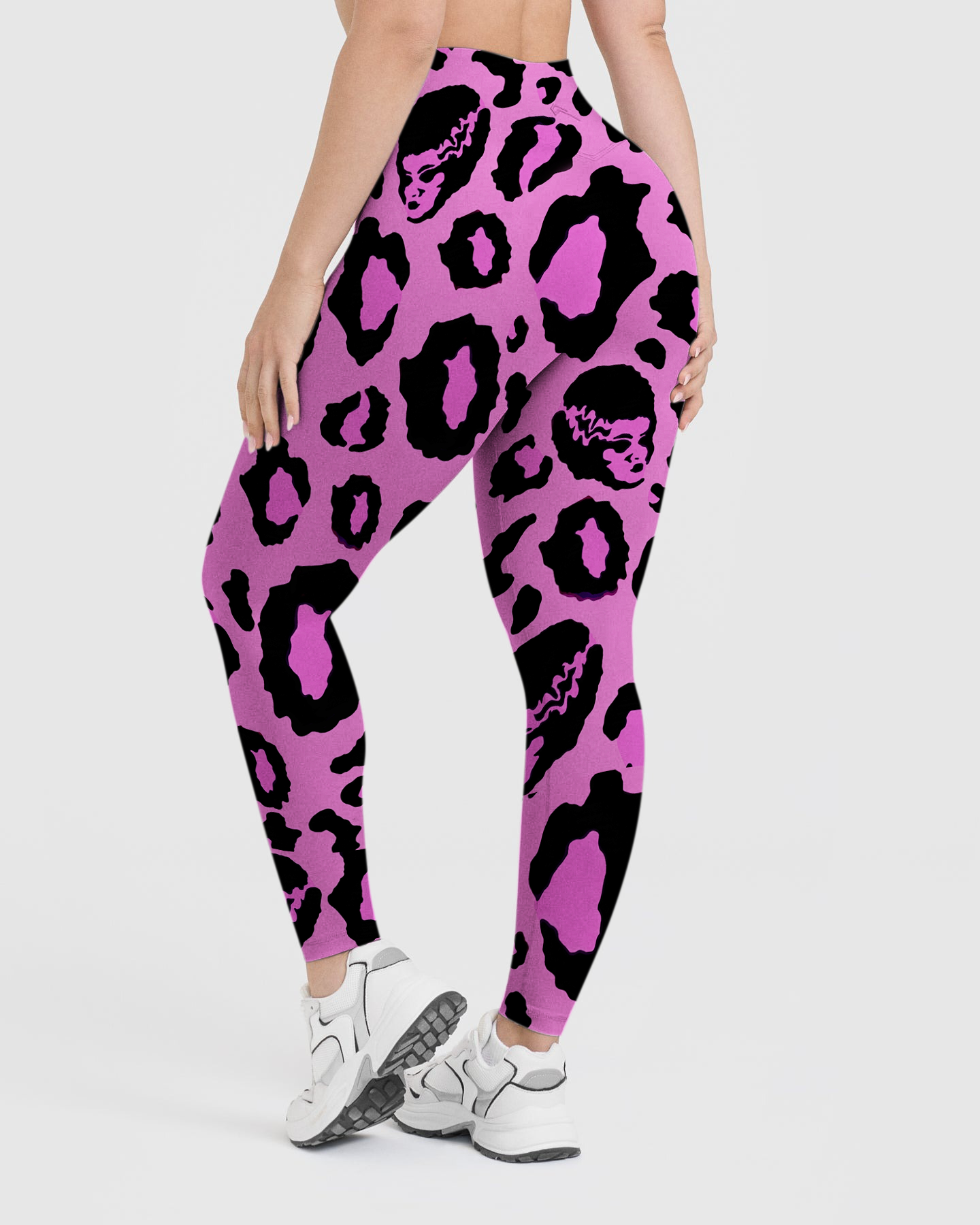Vintage Pink leopard Leggings