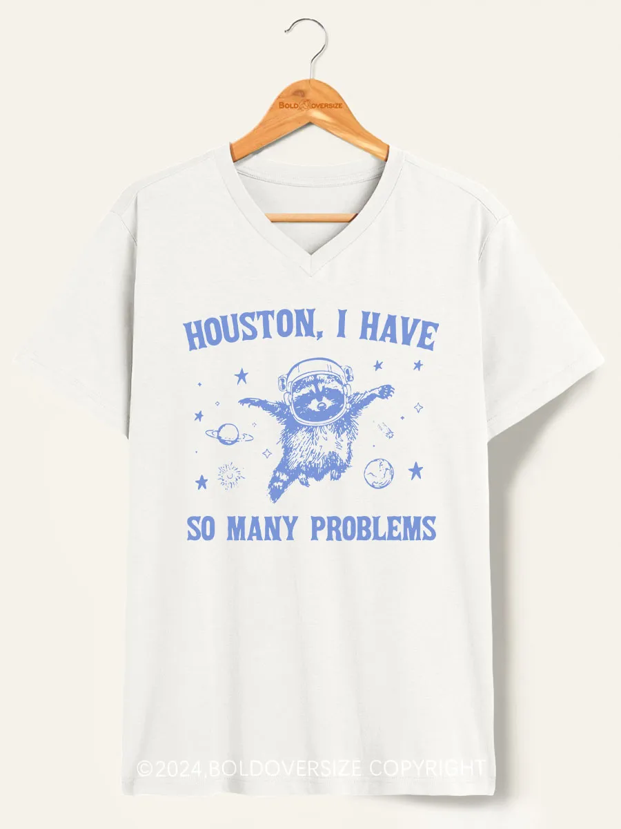 Vintage Raccoon Meme V-Neck Tee