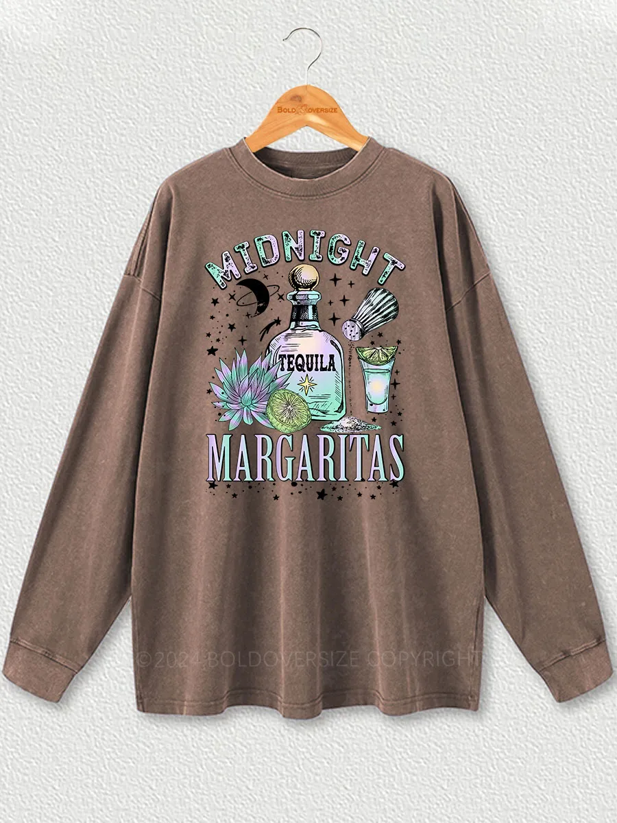 Vintage Midnight Tequila Washed Long Sleeve Shirt