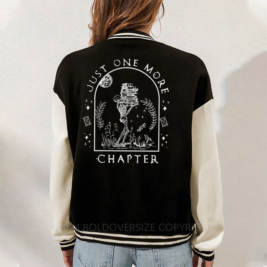 Vintage Just One More Chapter Novel Unisex Baseball Jacket