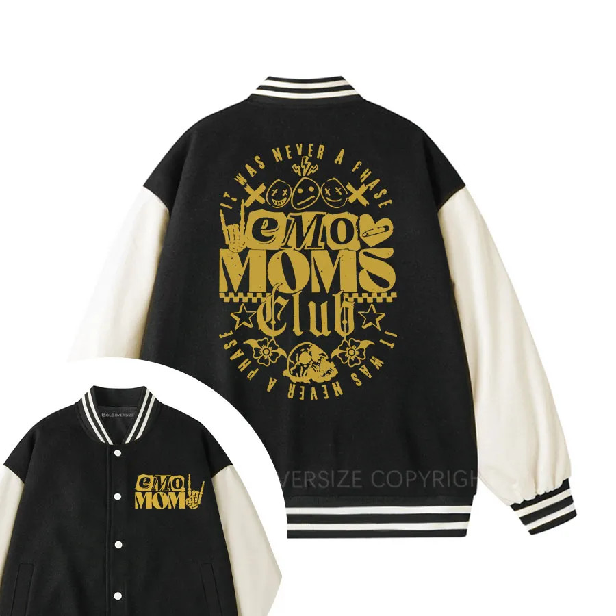 Vintage Emo Moms Club Unisex Baseball Jacket
