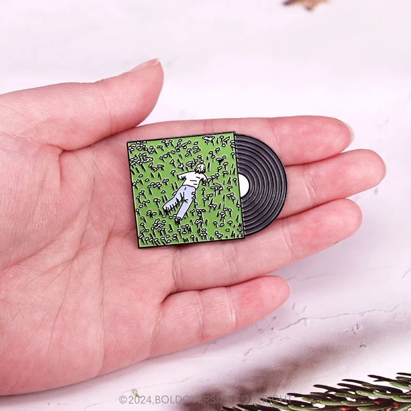 Record Album Music Inspiration Cartoon Pin