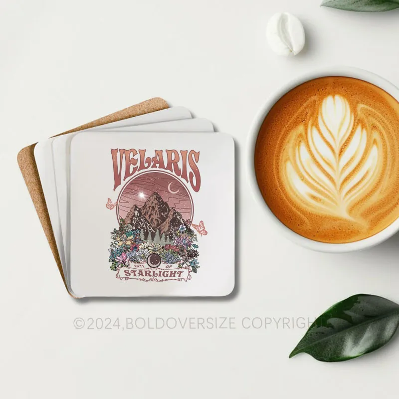 Vintage Court Of Dreams Corkwood Coaster