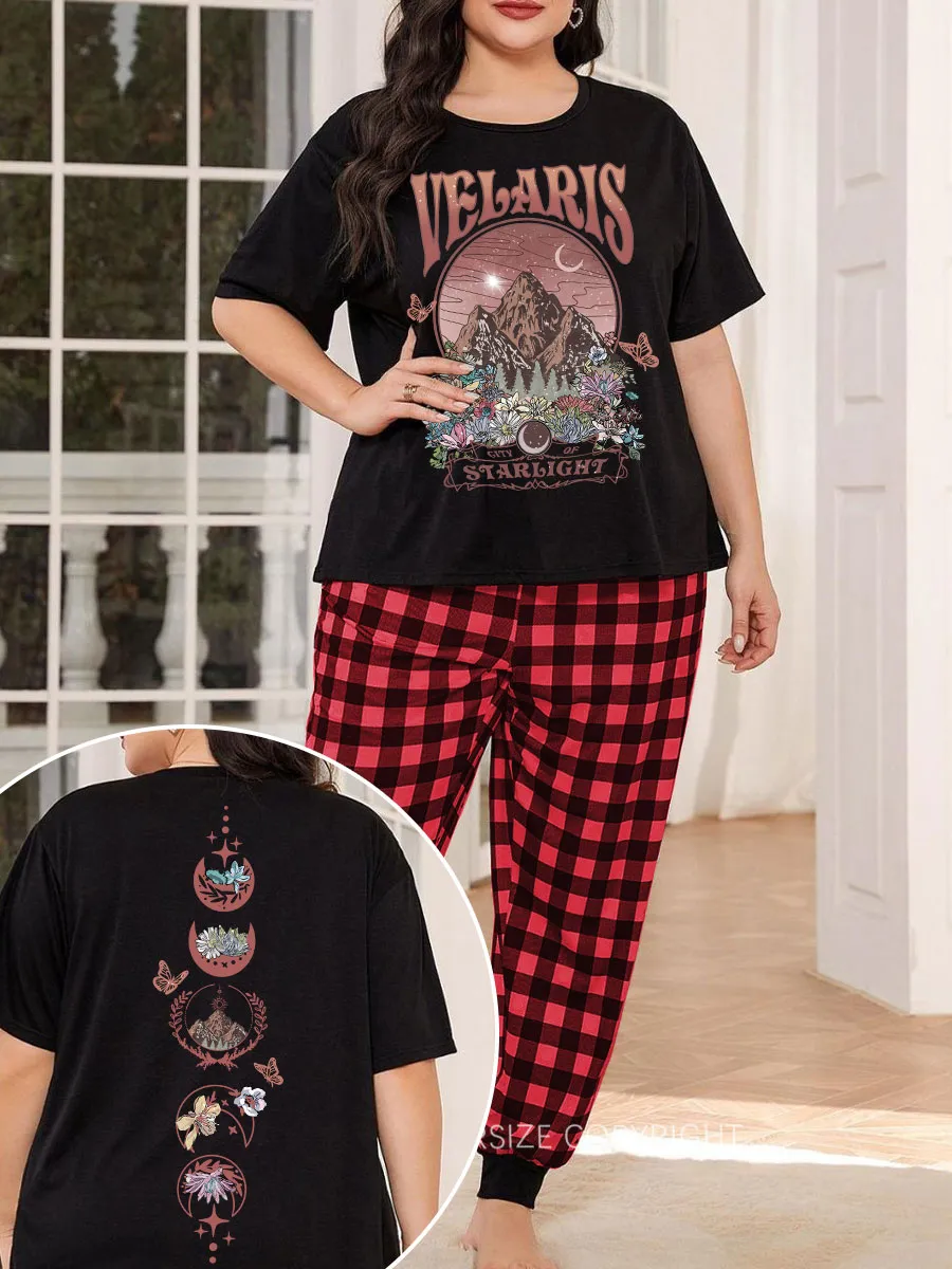 Vintage Court Of Dreams Plaid Christmas Pajama Set