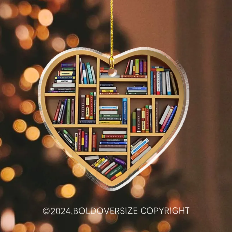 Christmas Tree Decoration Lover Bookworm Ornament