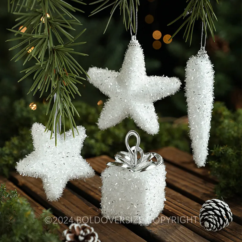 Christmas Gift Package White Ornament