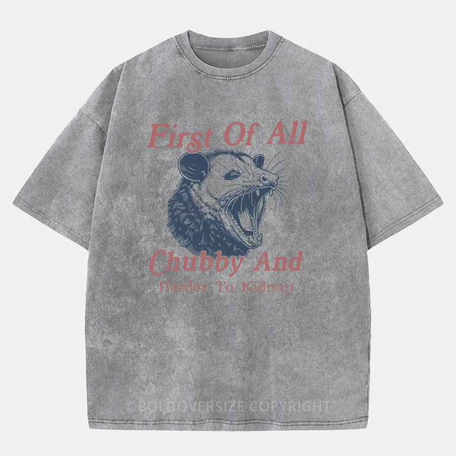 Vintaget I'm a Chubby And Harder To Kidnap Washed T-Shirt