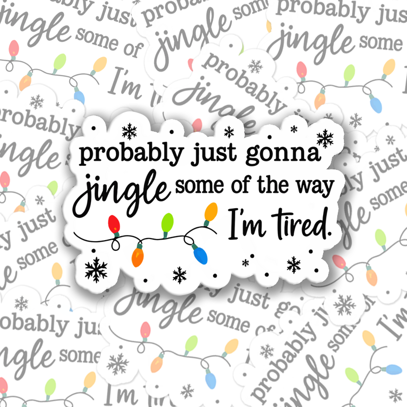 Vintage Christmas Jingle Song Sticker