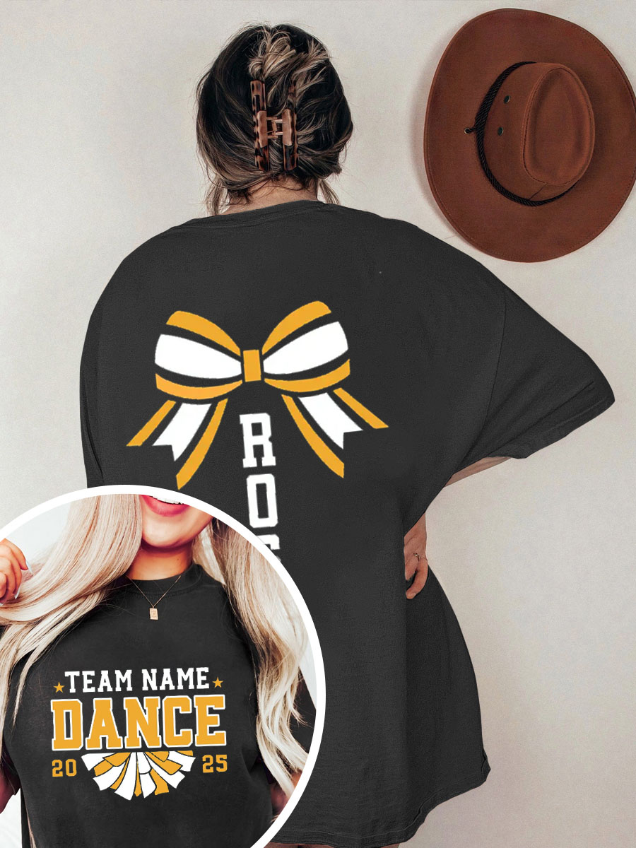 Vintage Custom Dance Team Name Oversize Graphic Tee