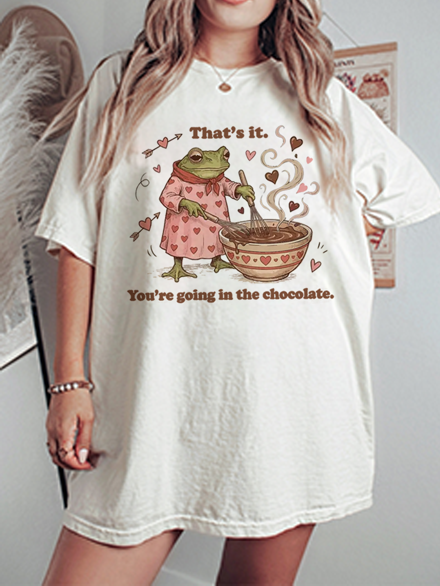 Vintage That’S It. You’Re Going In The Chocolate Oversize Graphic Tee