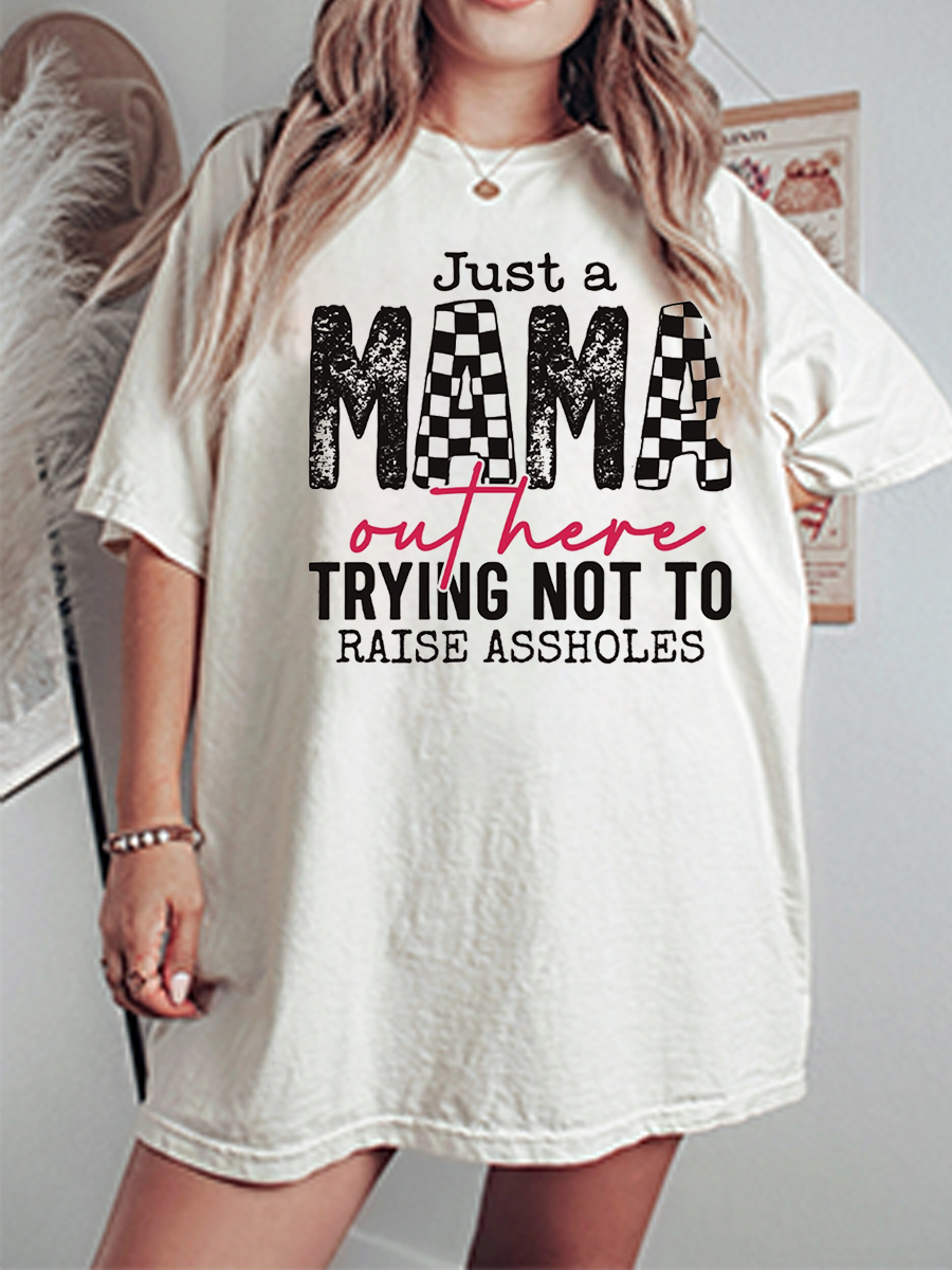 Vintage Mom Life Oversize Graphic Tee