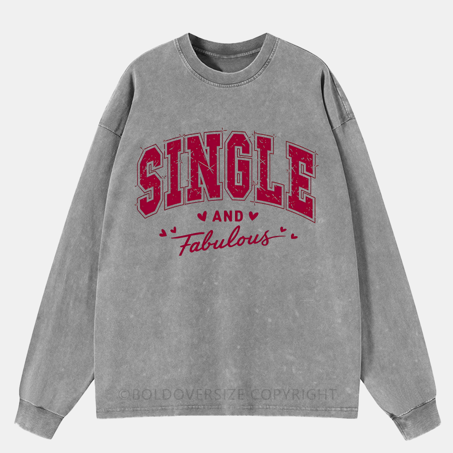 Vintage Single And Fabulous Washed Long Sleeve Shirt