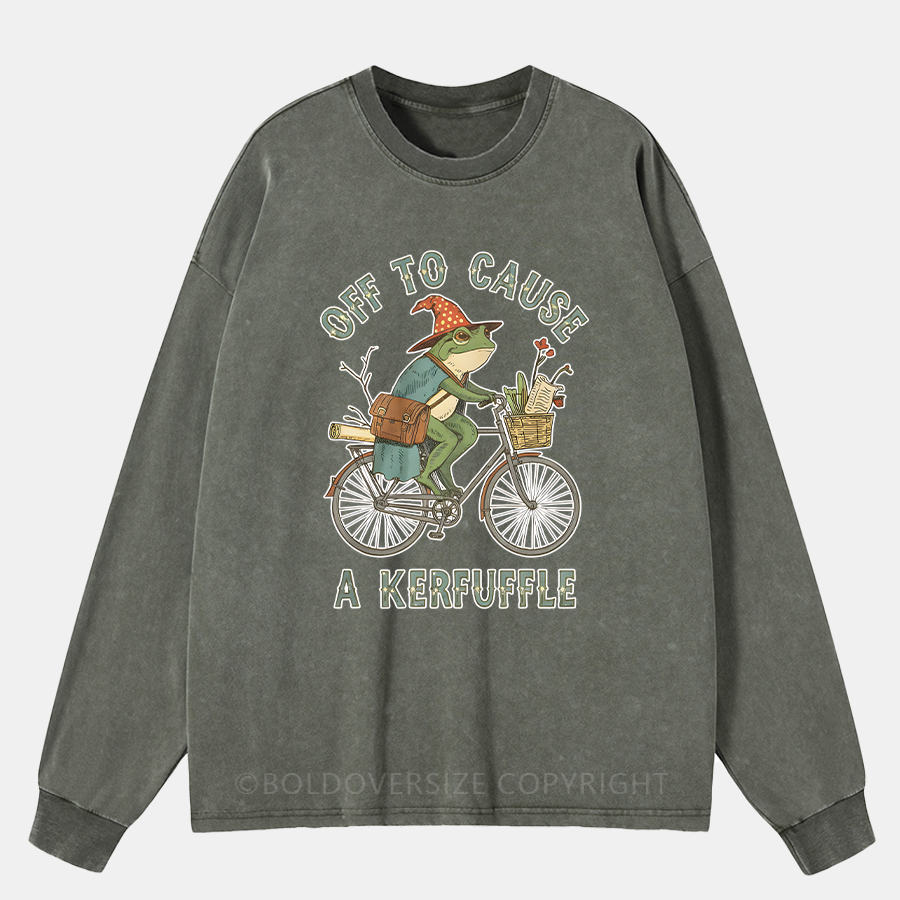 Vintage Go Forth And Be Silly. Washed Long Sleeve Shirt