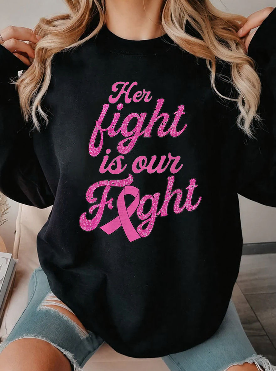 Vintage Her Fight Is Our Fight Graphic Sweatshirt