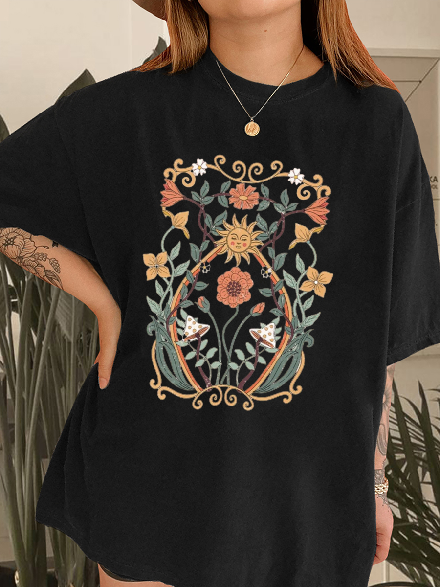 Vintage Boho Floral T-Shirt