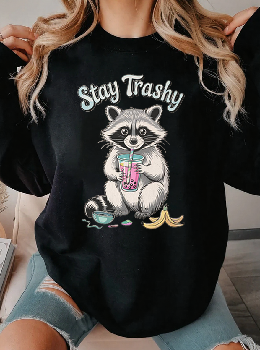 Vintage Stay Trashy Graphic Sweatshirt