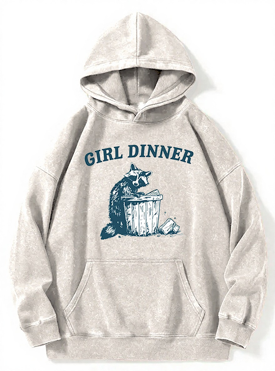 Vintage Girl Dinner Washed Hoodie