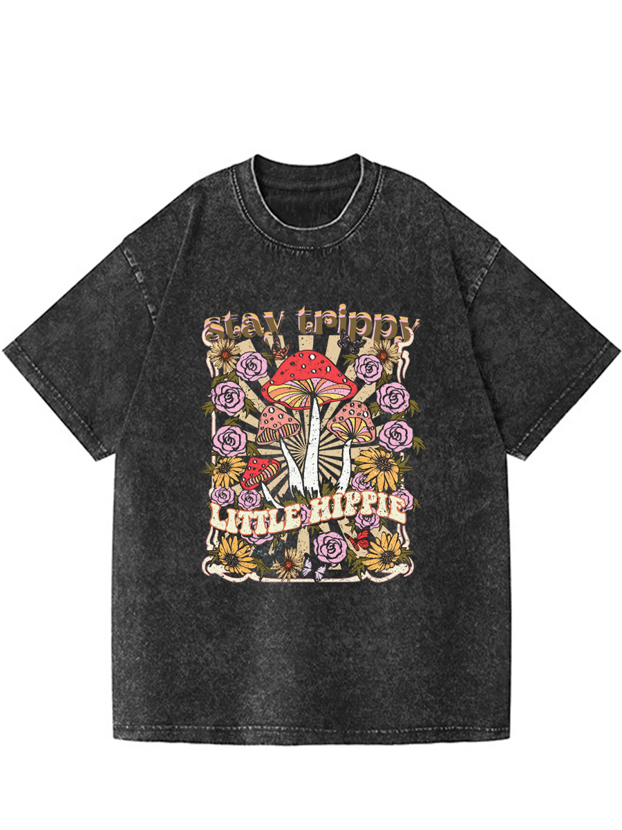 Vintage Stay Trippy Little Hippie Washed T-Shirt
