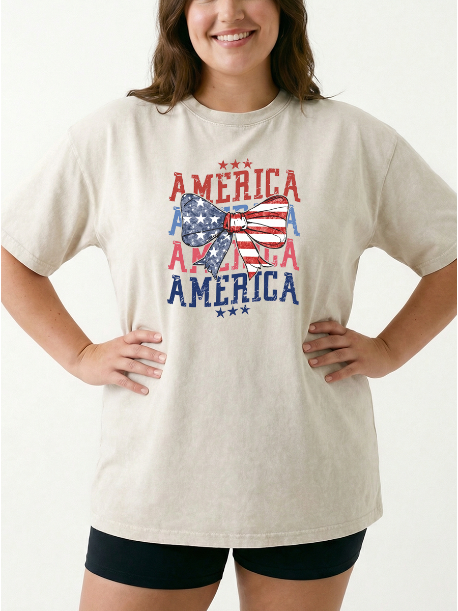 Vintage The America Coquette Bow Washed T-Shirt