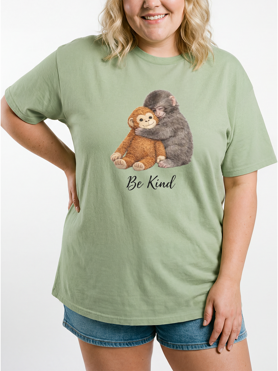 Vintage Be Kind  Monkey Oversize Graphic Tee
