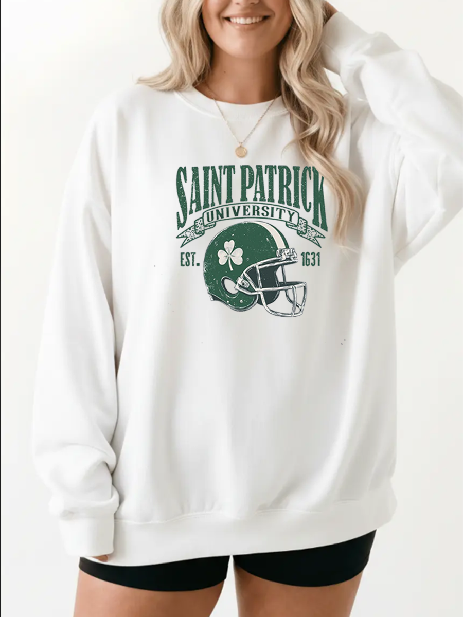 Vintage Saint Patrick University Graphic Sweatshirt