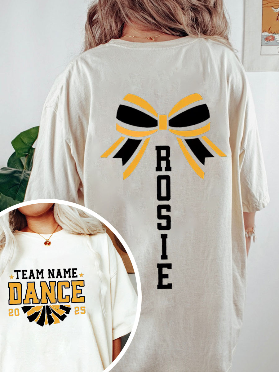 Vintage Custom Dance Team Name Oversize Graphic Tee