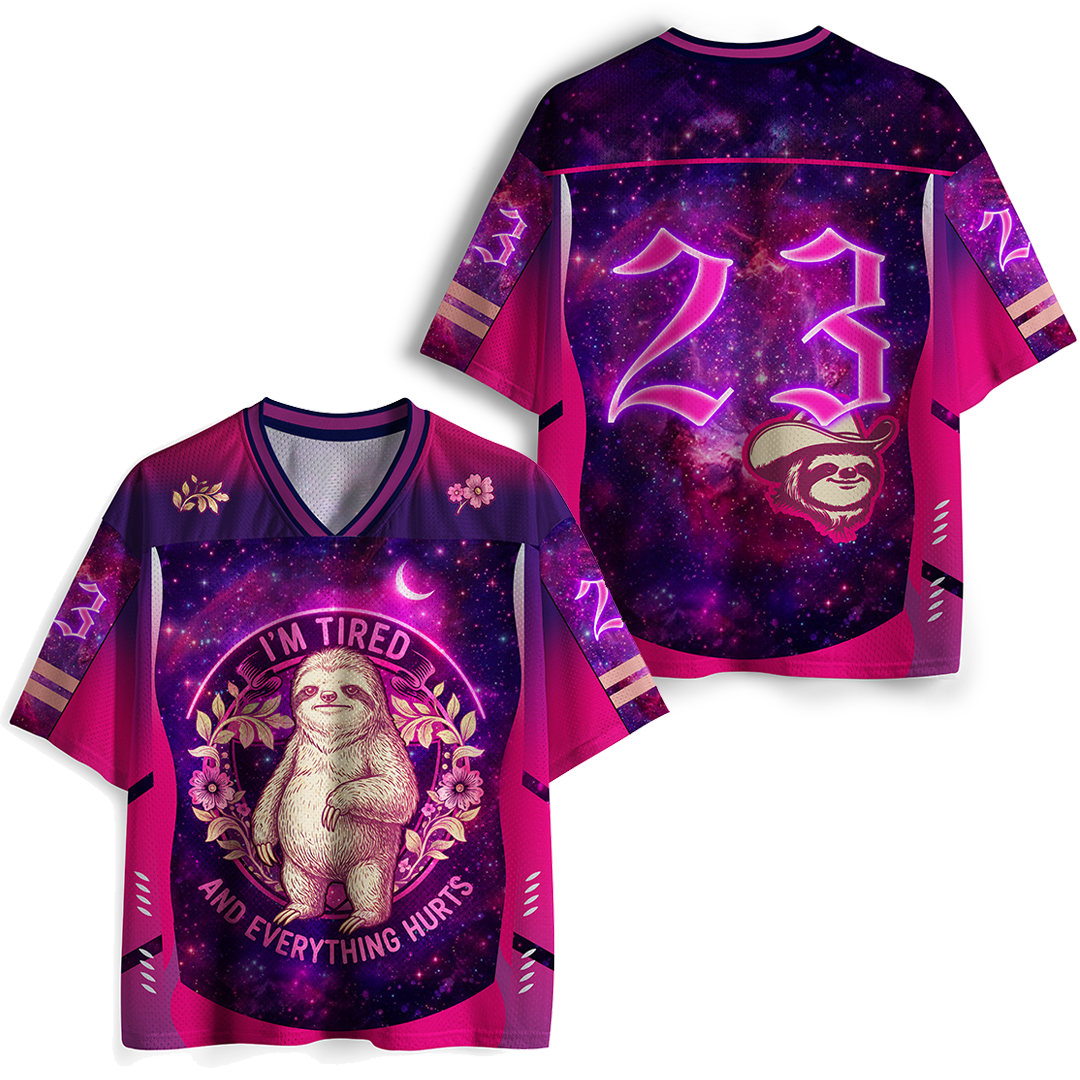 Vintage I‘m Tried And Everything Hurts Mesh Jersey