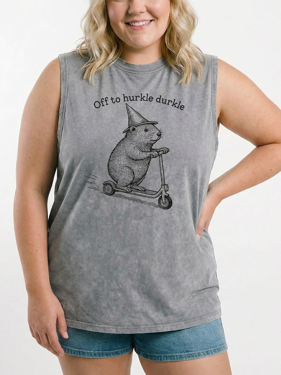 Vintage Off To Hurkle Durkle Washed Tank