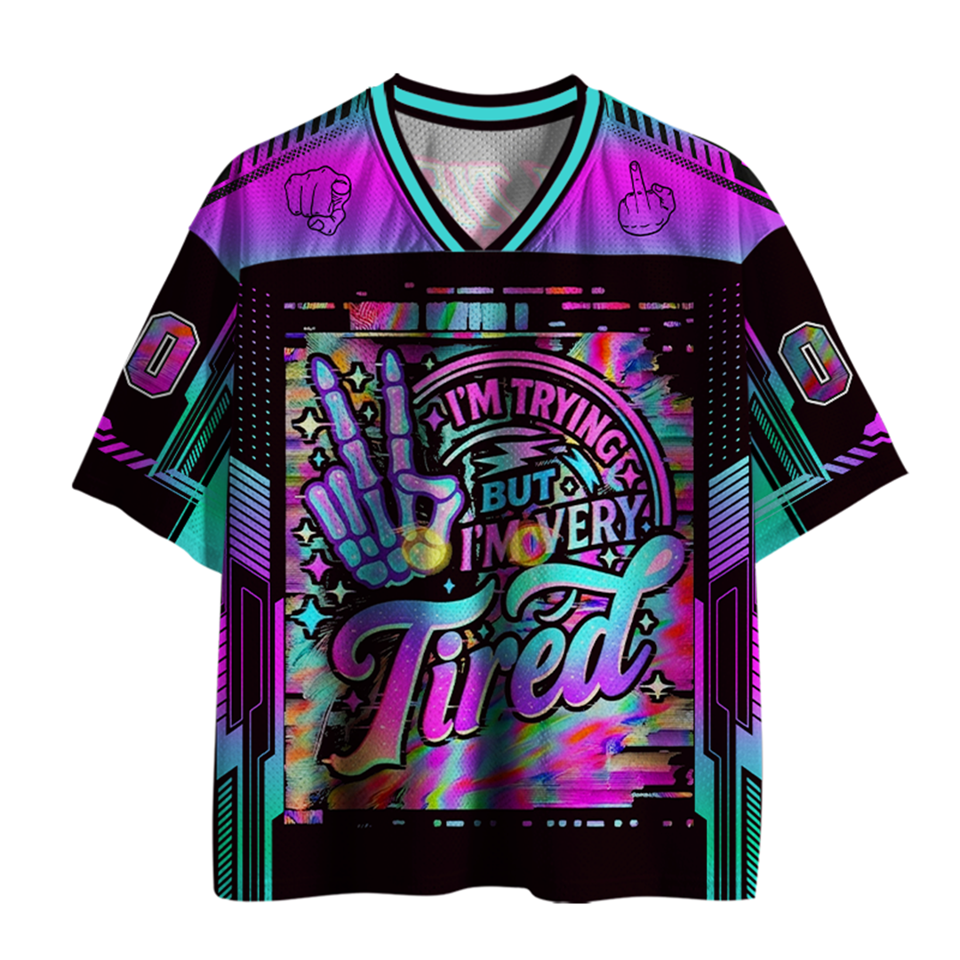 Vintage I'm Very Tired Mesh Jersey