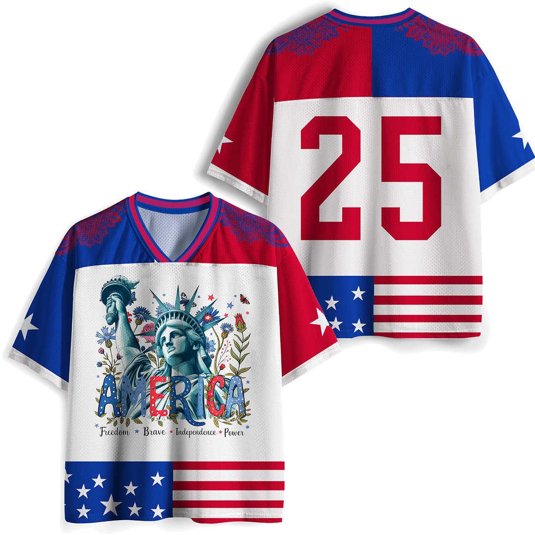 Vintage Freedom,Brave,Independence,Power Mesh Jersey