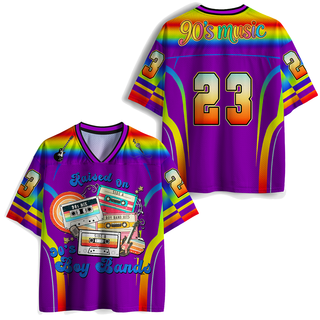 Vintage Raised On 90'S Boy Bands Mesh Jersey