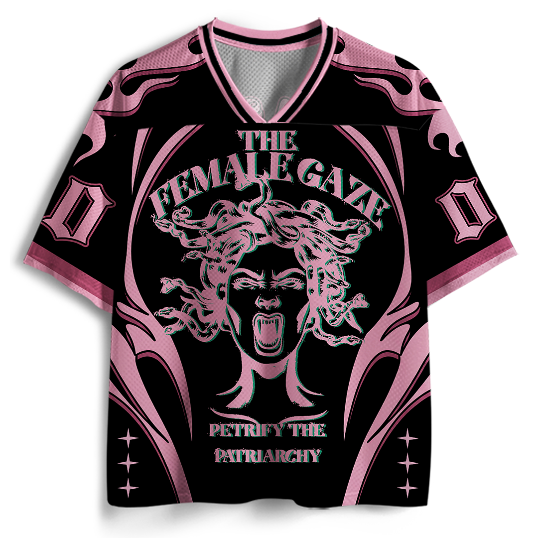 Vintage The Female Gaze Petrify The Patriarchy Mesh Jersey
