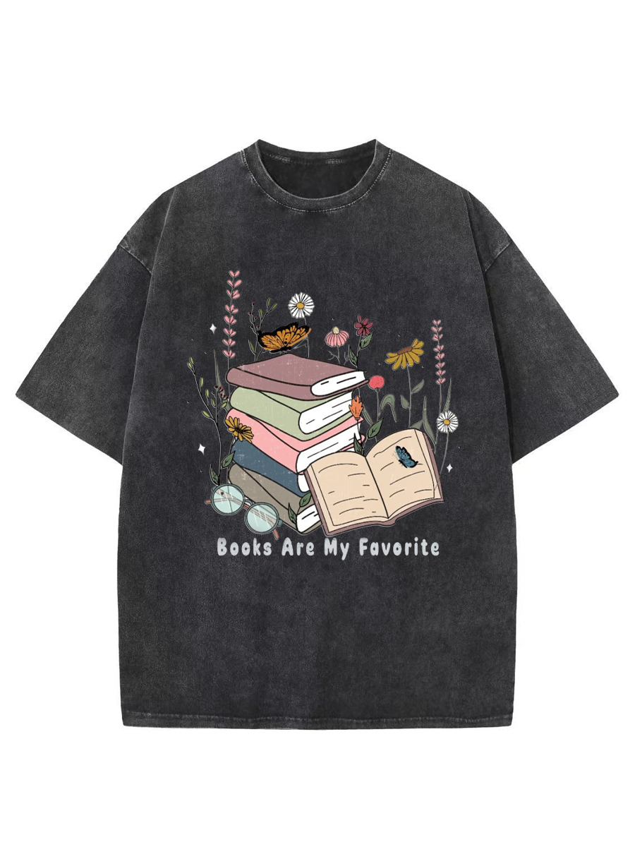 Vintage Books Are My Favorite Washed T-Shirt