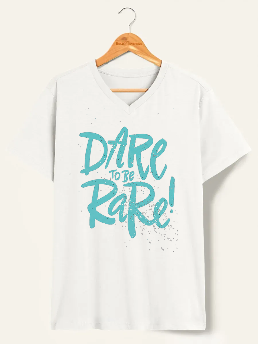 Vintage Dare To Be Rare V-Neck Tee