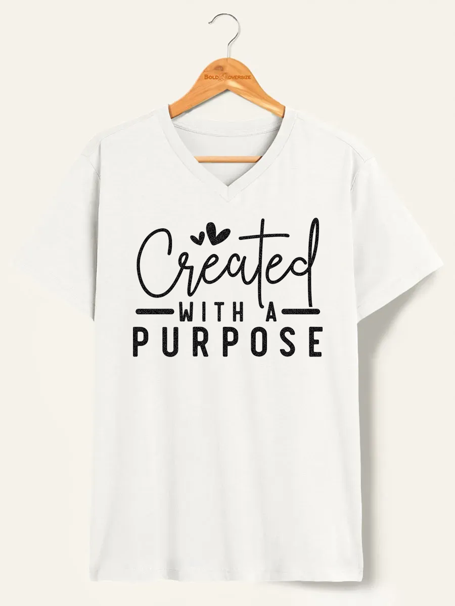 Vintage Created With A Purpose V-Neck Tee