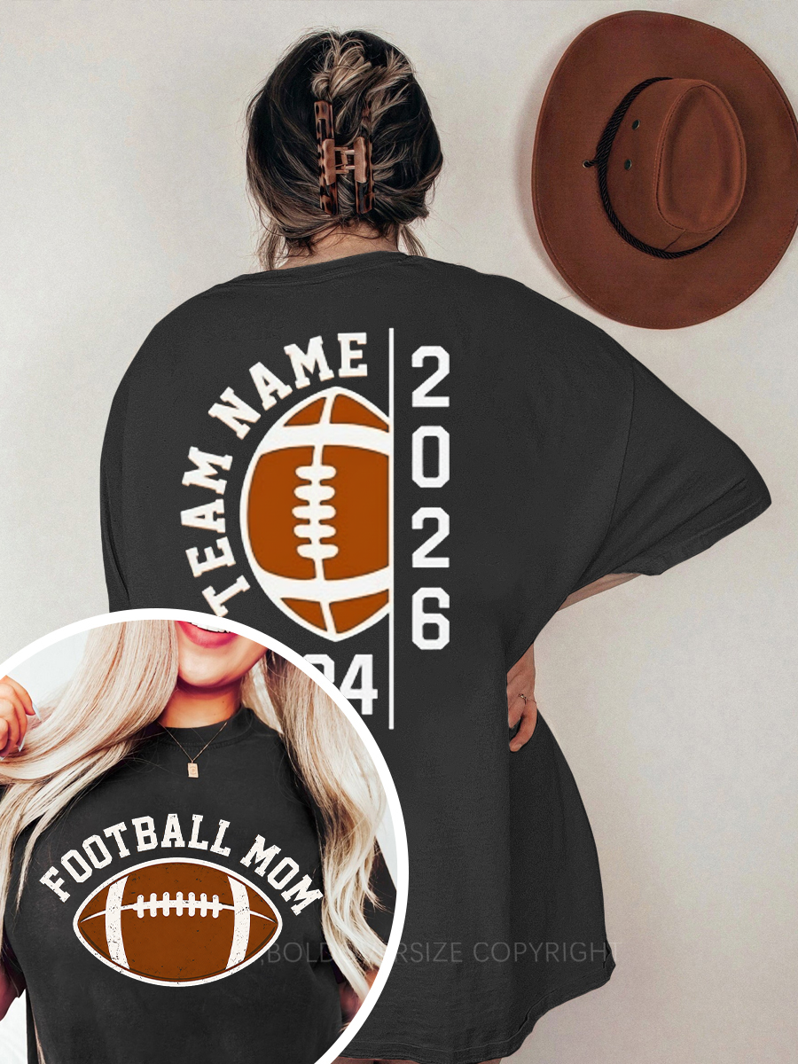 Vintage Football Mom Oversize Graphic Tee