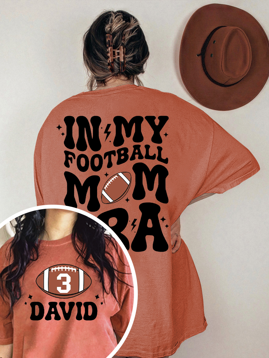 Vintage In My Football Mom Era Oversize Graphic Tee