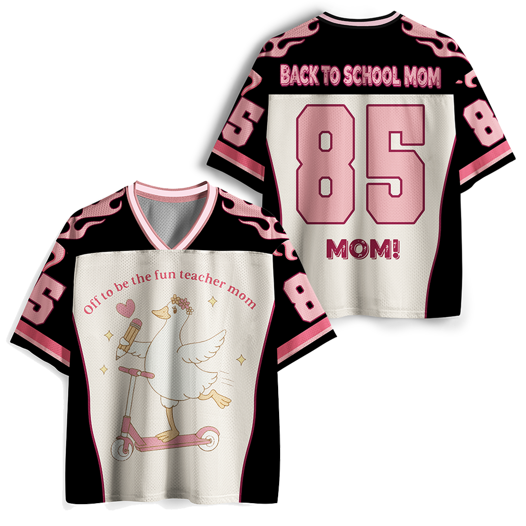 Vintage Off To Be The Fun Teacher Mom Mesh Jersey