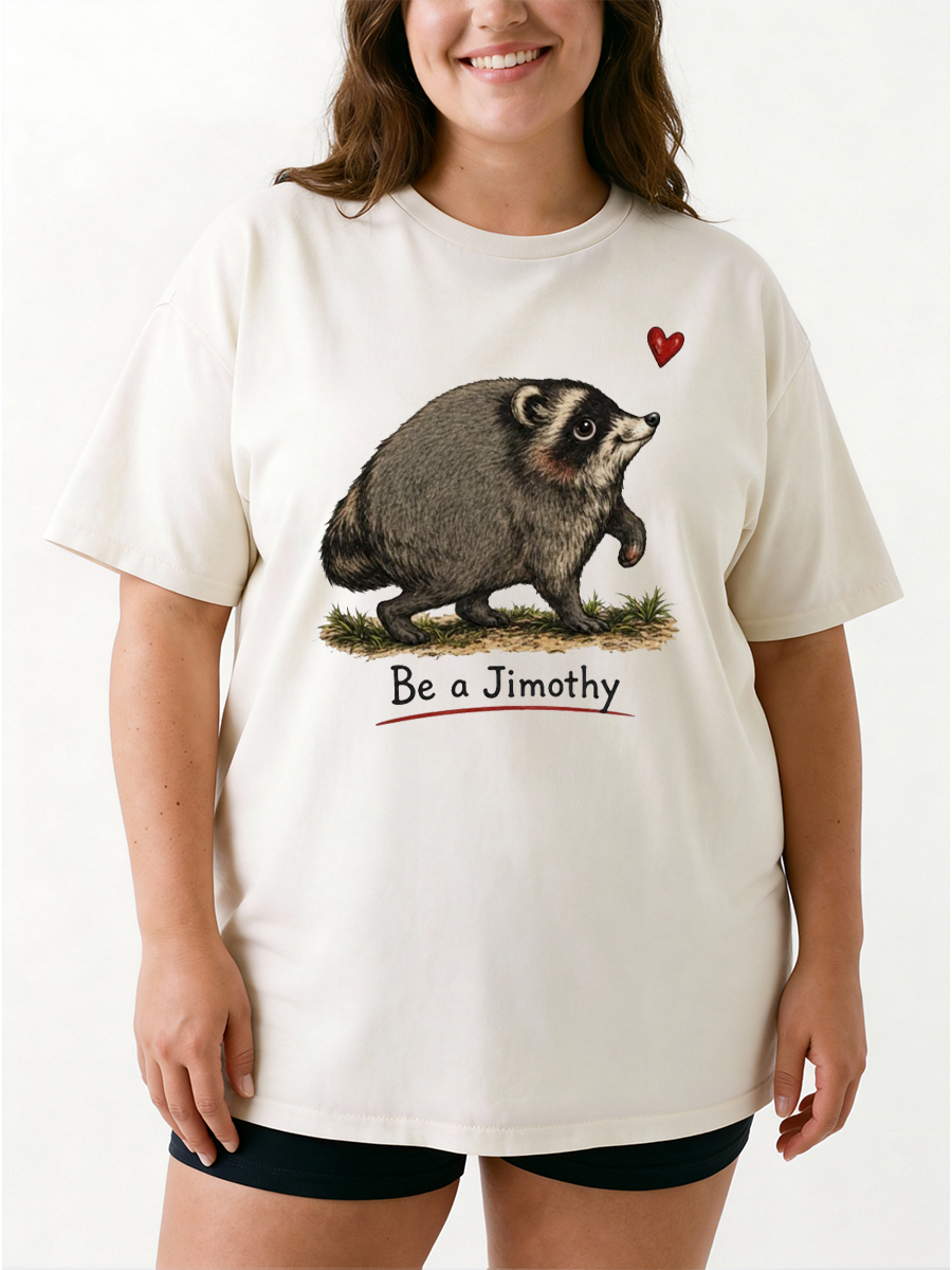 Vintage Viral Seattle Raccoon Oversize Graphic Tee