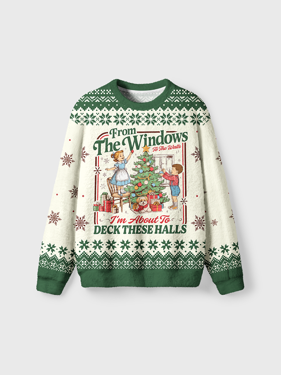 Vintage Overstimulated But Still Festiue Ugly Sweater