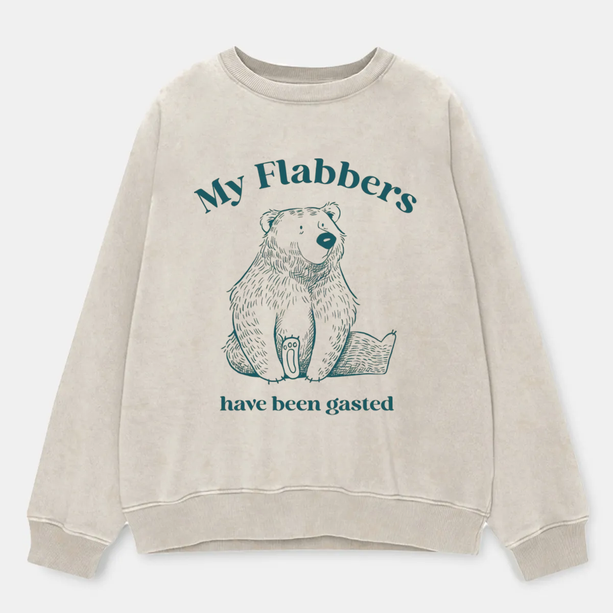 Vintage My Flabbers Have Been Gasted Wasted Washed Sweatshirt