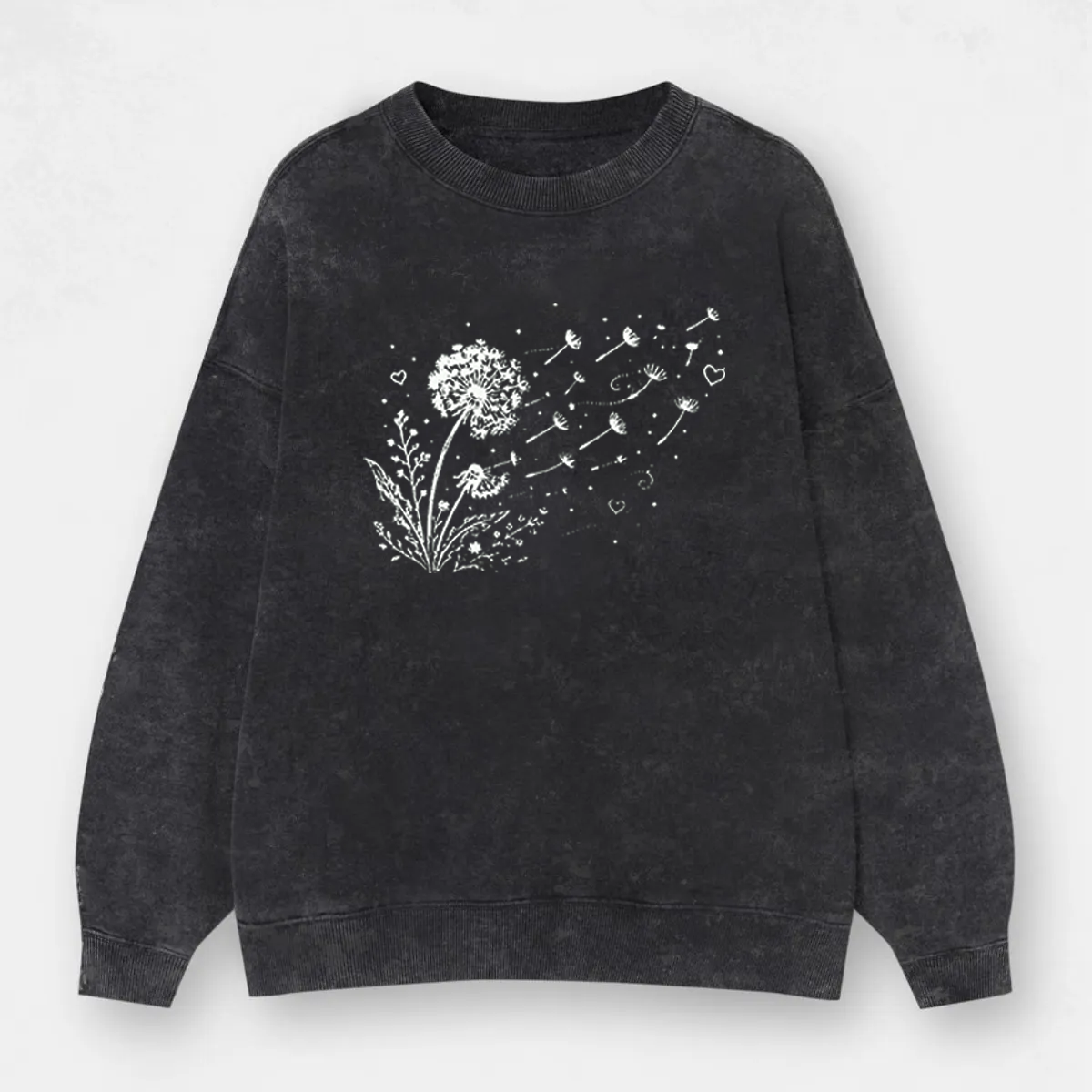 Vintage Dandelion Wildflower Washed Sweatshirt