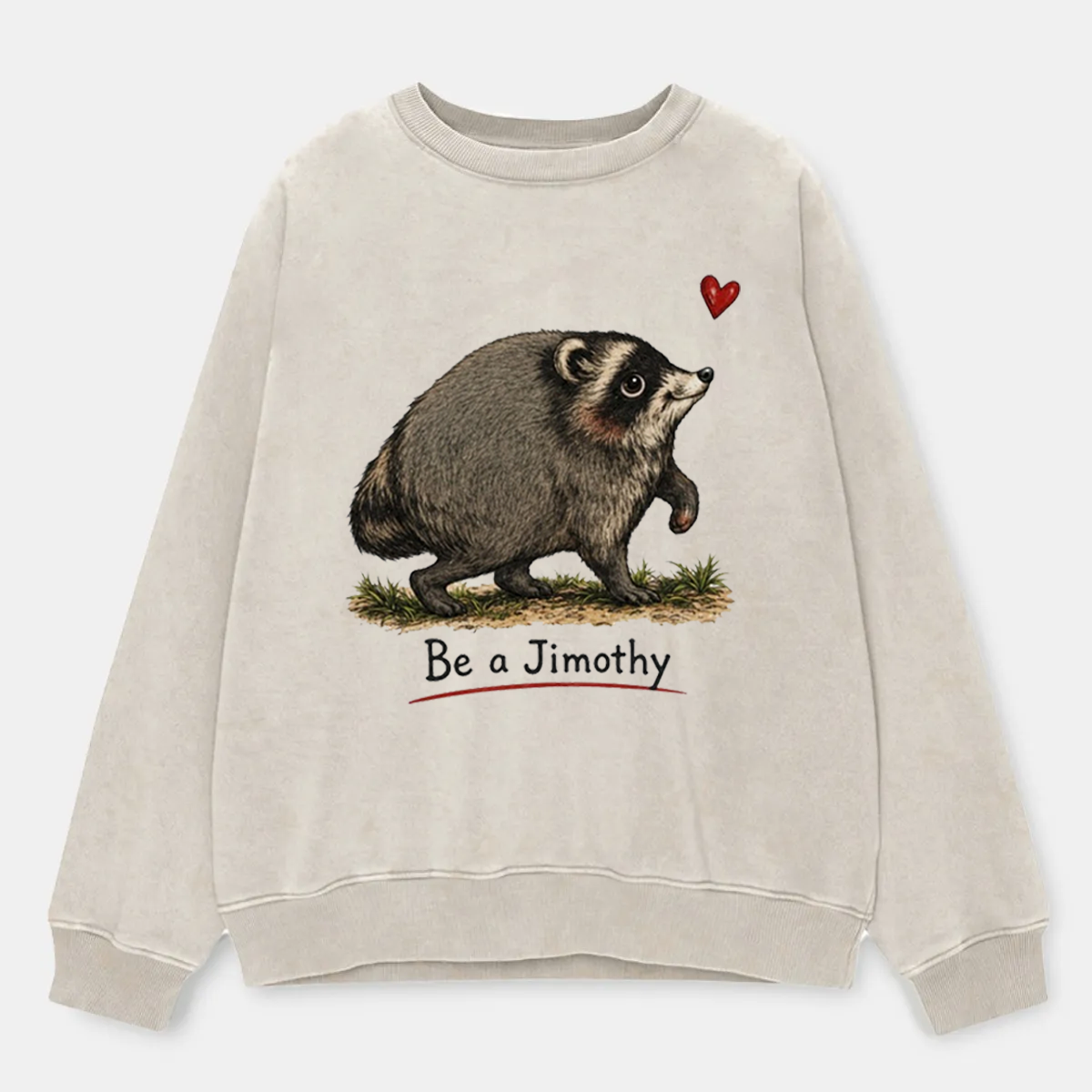 Vintage Viral Seattle Raccoon Wasted Washed Sweatshirt