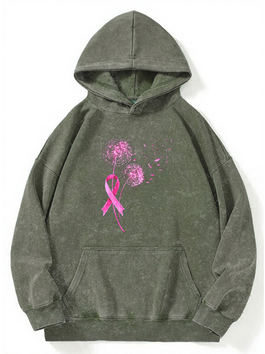 Vintage Never Give Up Dandelion Washed Hoodie