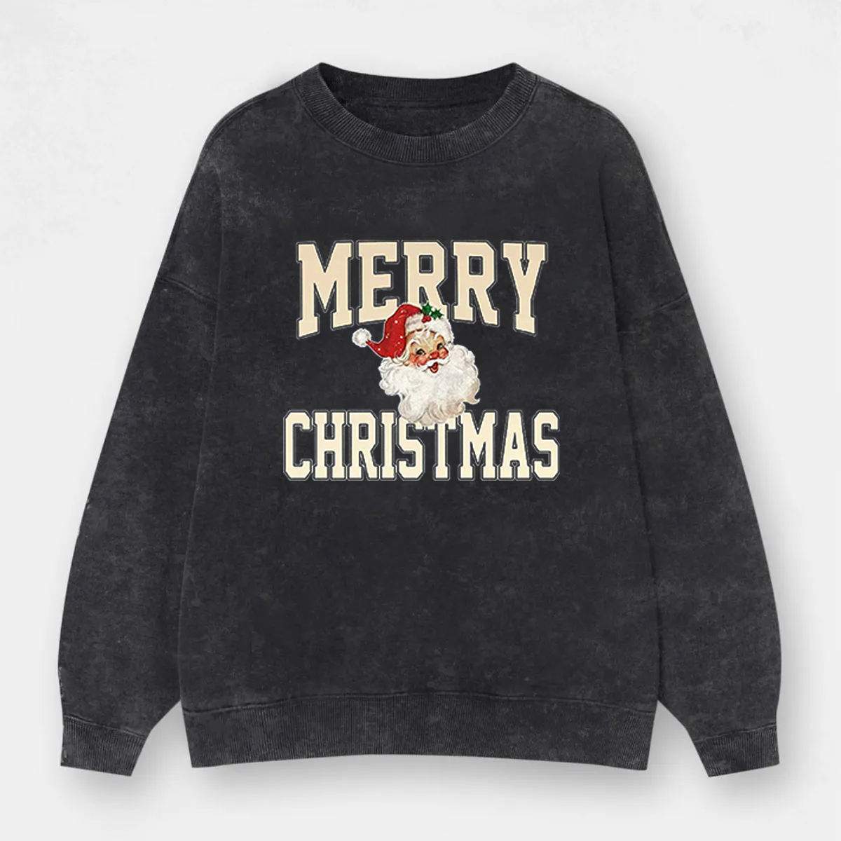 Vintage Merry Christmas Santa Washed Sweatshirt