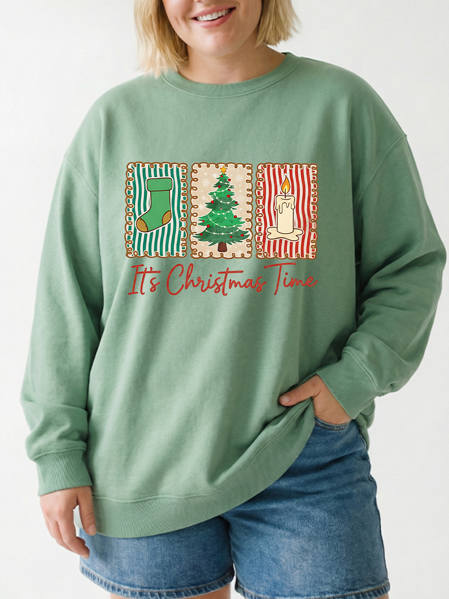 Cozy Christmas Time Graphic Sweatshirt
