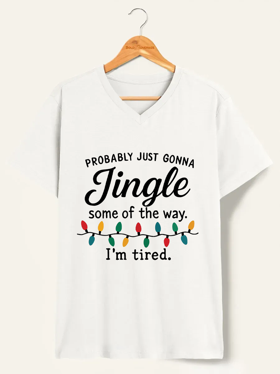Vintage Some Of The Way I'M Tired V-Neck Tee