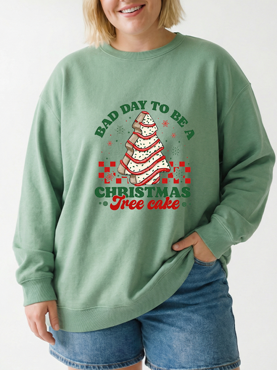 Vintage Bad Day To Be A Christmas Tree Cake Sweatshirt