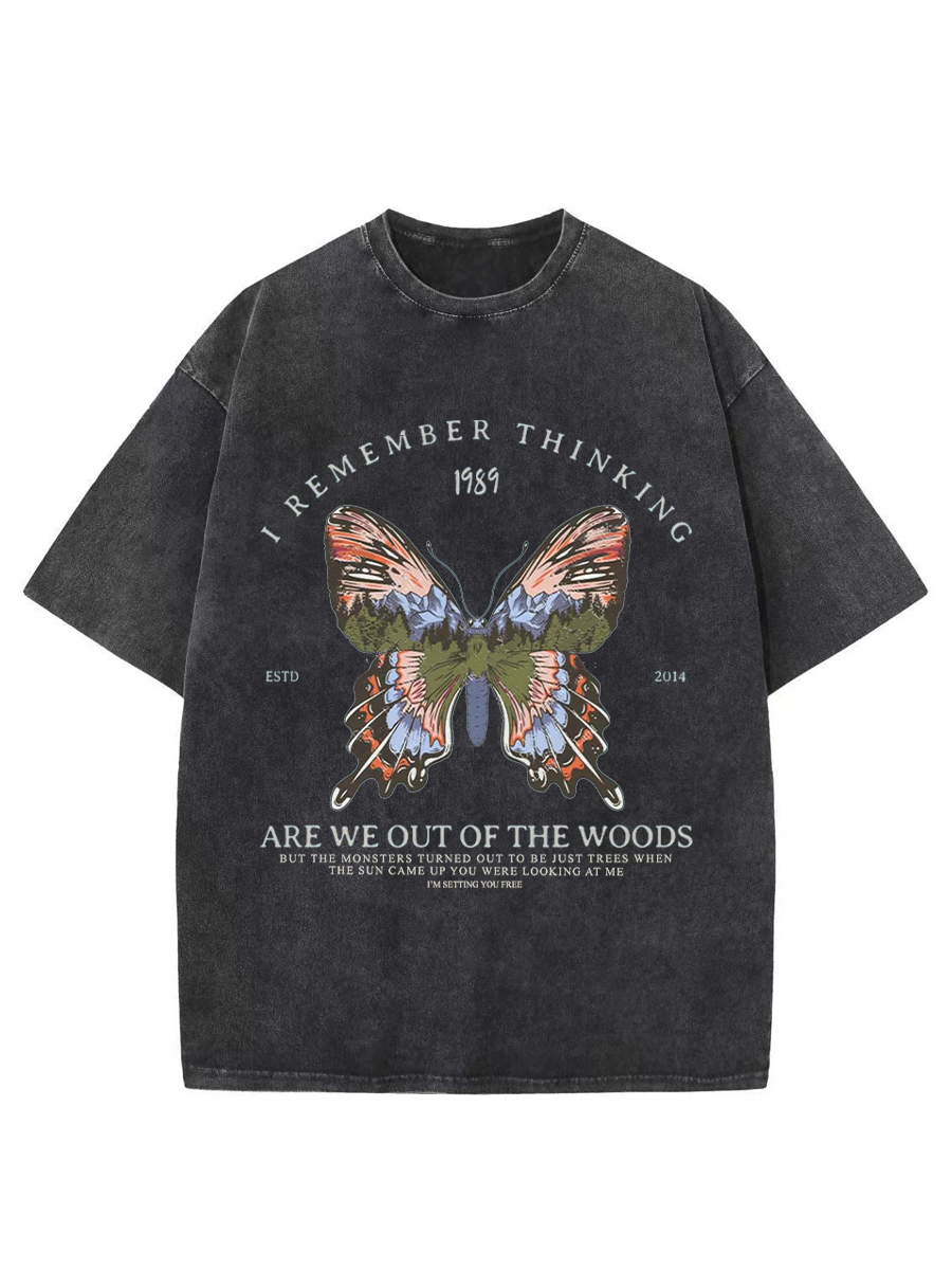 Vintage Butterfly Forest Washed T-Shirt