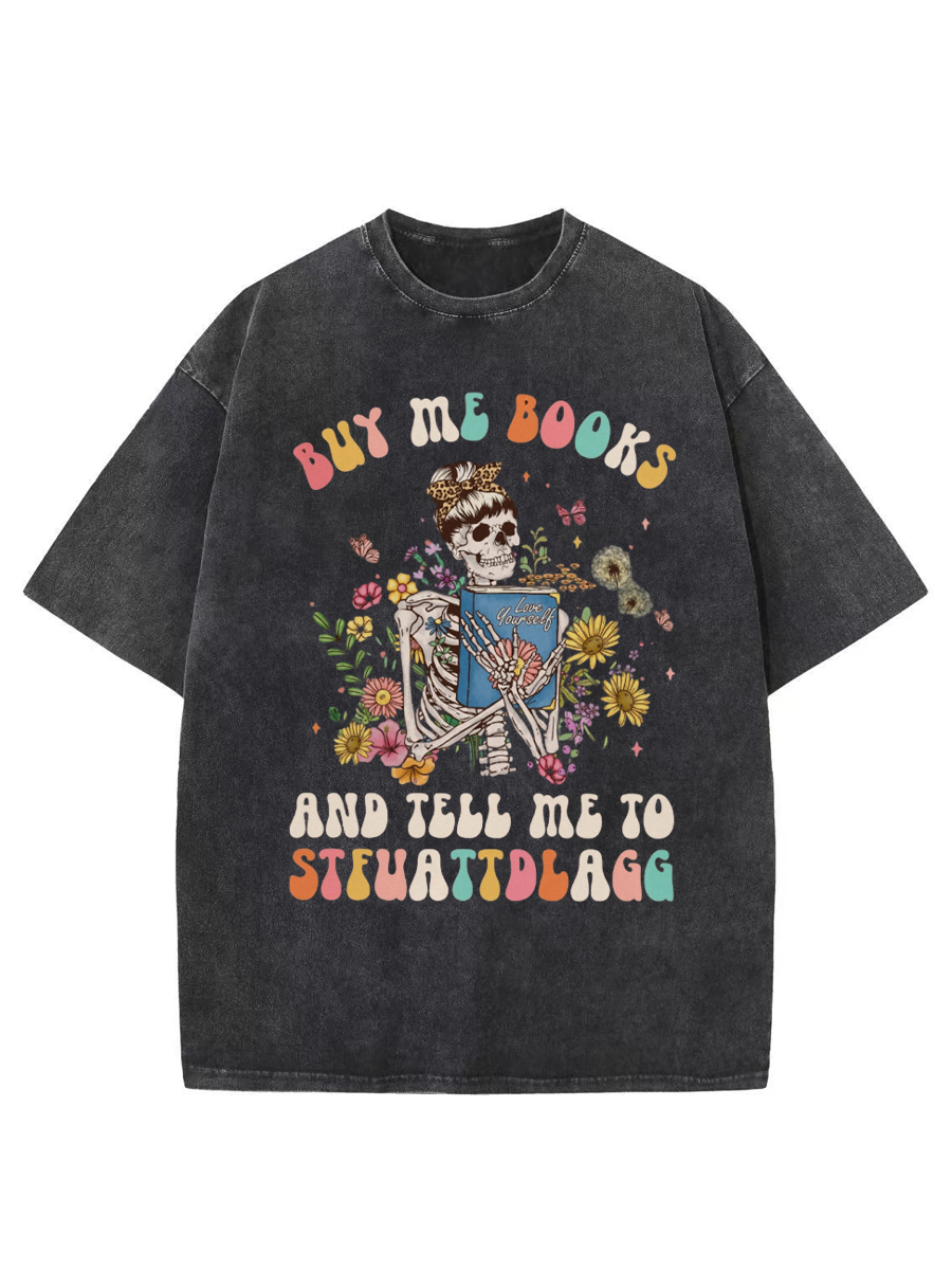 Vintage Books Skeleton Washed T-Shirt